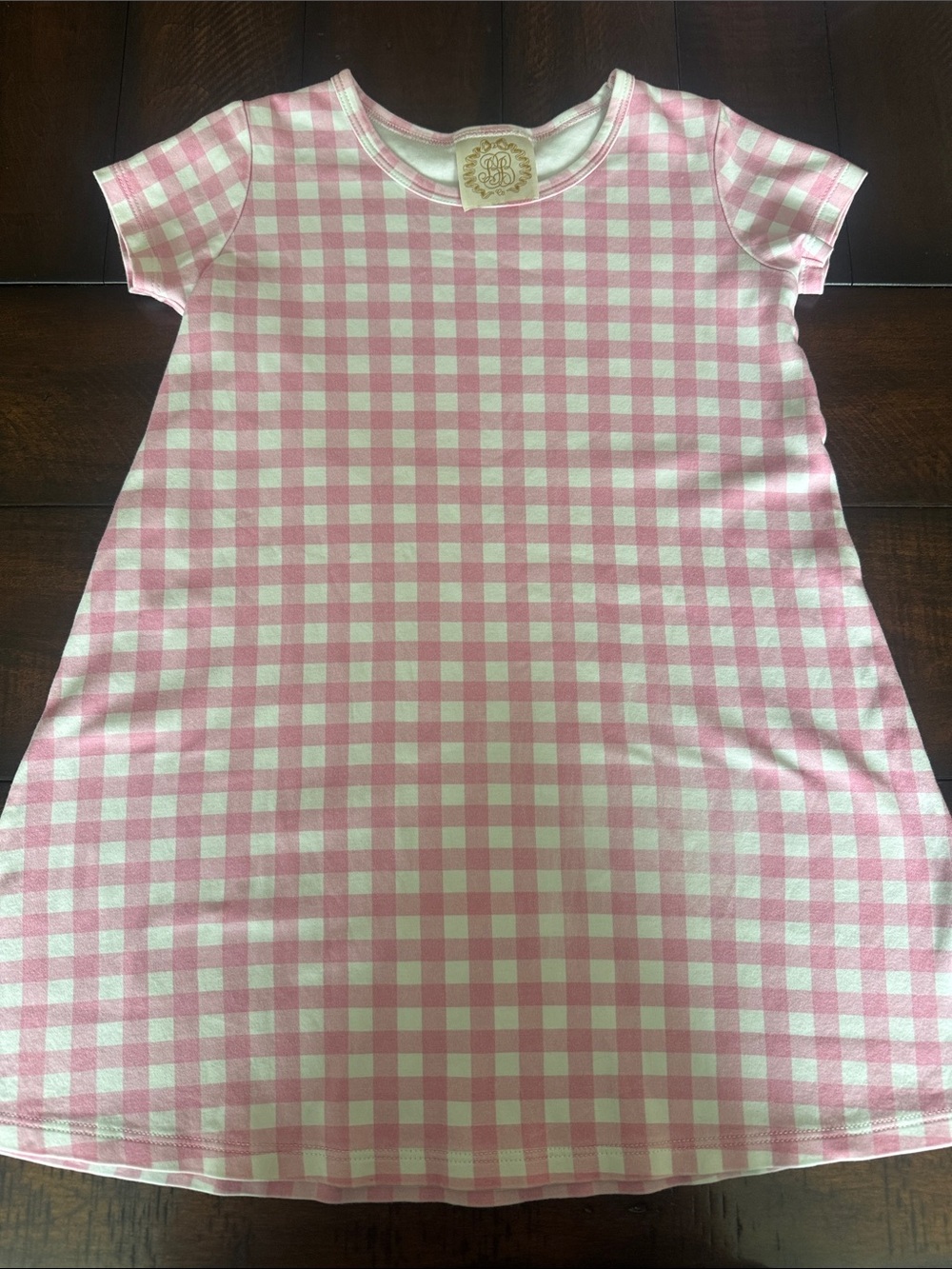 The Beaufort Bonnet Company Polly Play Dress Pink Gingham Size 7